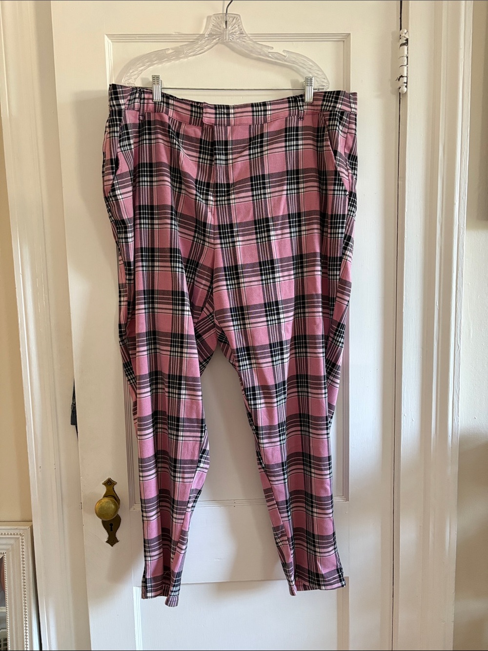 Hot Topic Pink & Black Plaid pants